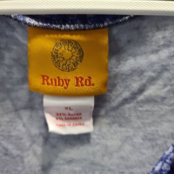 Ruby Rd Womens Top Multicolor Size XL Rayon Blend Stretch Long Sleeve - Picture 5 of 12